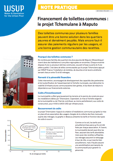 Financement de toilettes communes