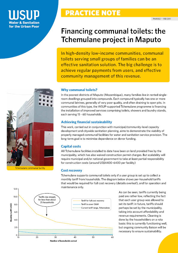 Financing communal toilets: the Tchemulane project in Maputo
