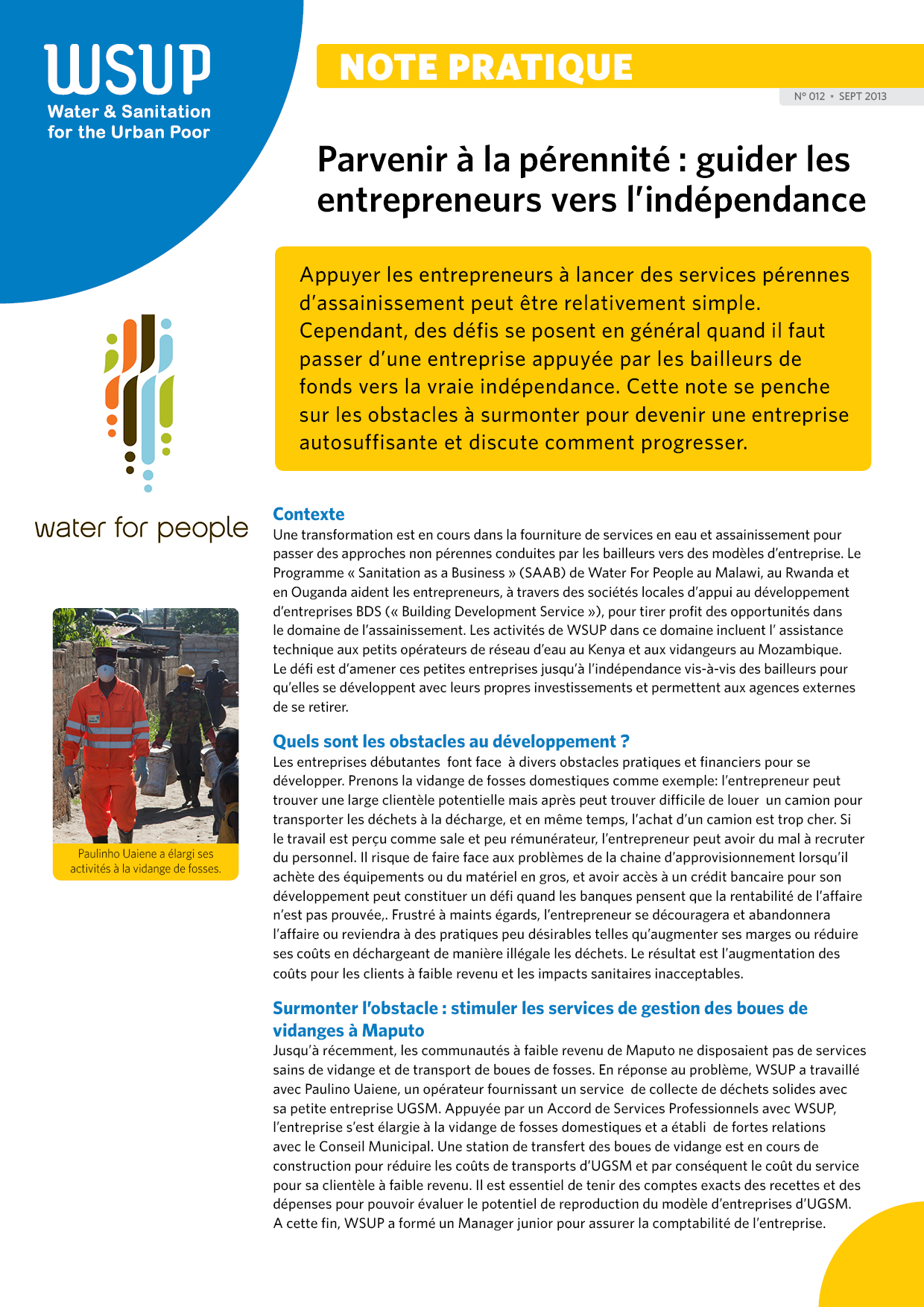 Parvenir à la pérennité : guider les entrepreneurs vers l’indépendance