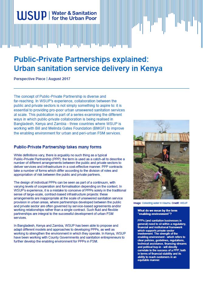 Public-Private Partnerships explained Kenya report cover