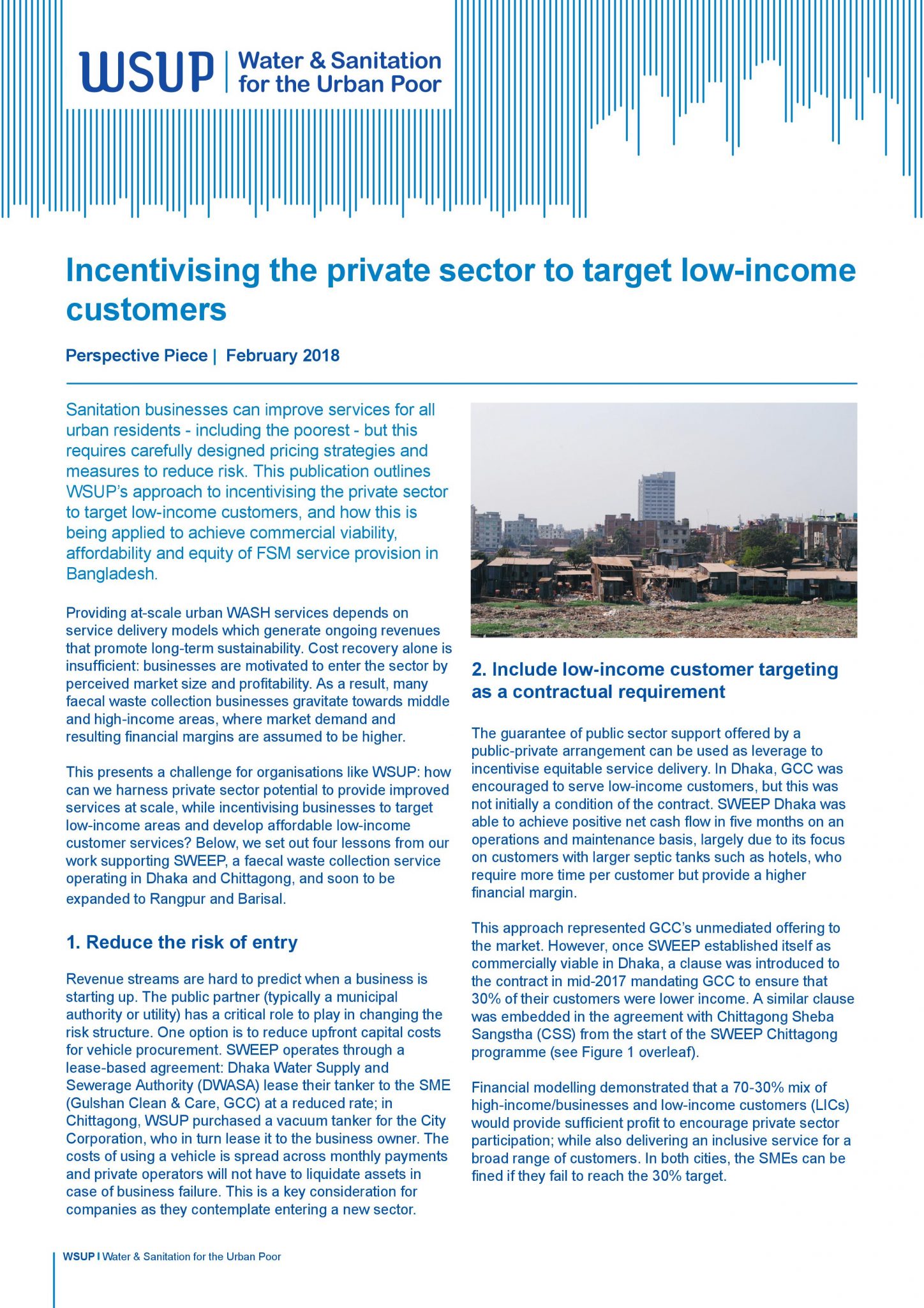Incentivising the private sector to target low-income customers