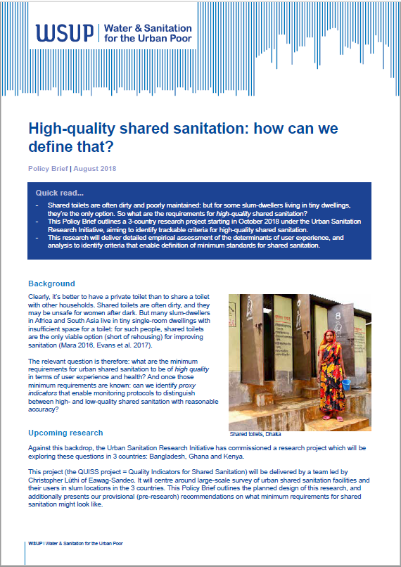 High-quality shared sanitation: how can we define that?