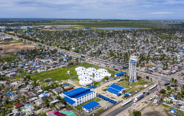 Aerial shot of Beira